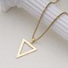 Men And Boys Stainless Steel Inverted Triangle Geometric Pendant Necklace