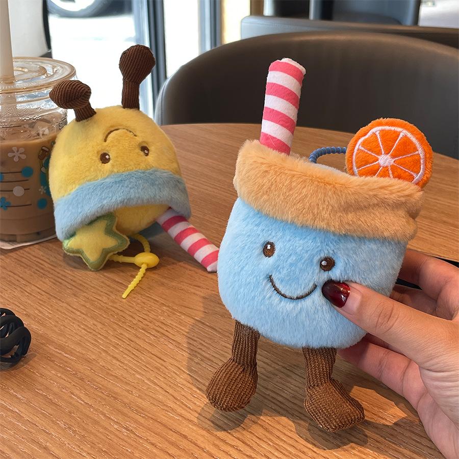 Cute Juice Ale Doll Bag Pendant Plush Doll Toy Birthday Gift Stall Doll Doll