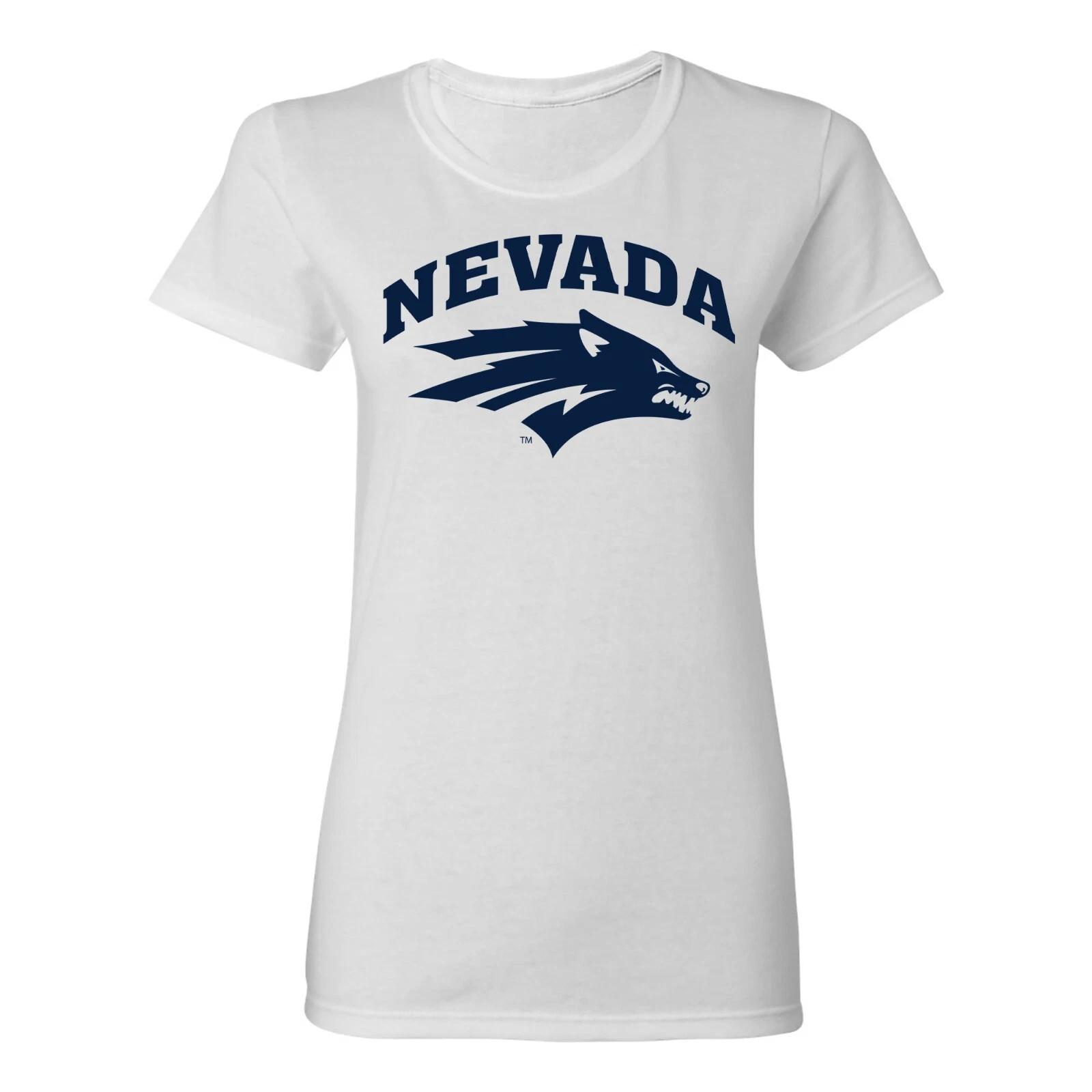 University of Nevada Wolf Pack Arch Logo Women s T-Shirt - White M