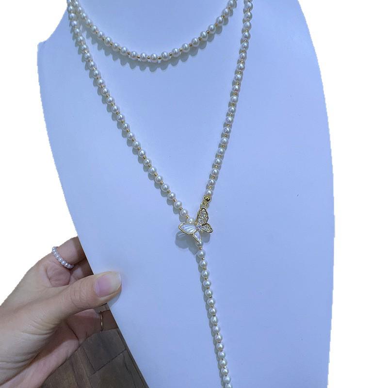 Elegant Pearl Necklace with Butterfly Clasp – Women's Fashion Jewelry