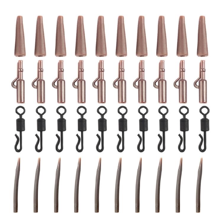 Fishing Gear Accessories Fast Change Swivels Tail Rubber Fishing Tackle Leads Clip Anti Entanglement Sleeve for Rigs