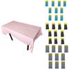 Leakproof Plastic Table Covers 10Pcs/pack 54x72Inch Decorative Tablecloths Disposable Table Cloth for Daily Parties