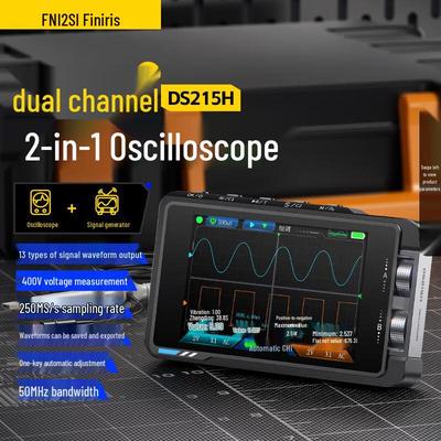 FNIRSI DS215H Dual-Channel Oscilloscope & Signal Generator (NC Version)