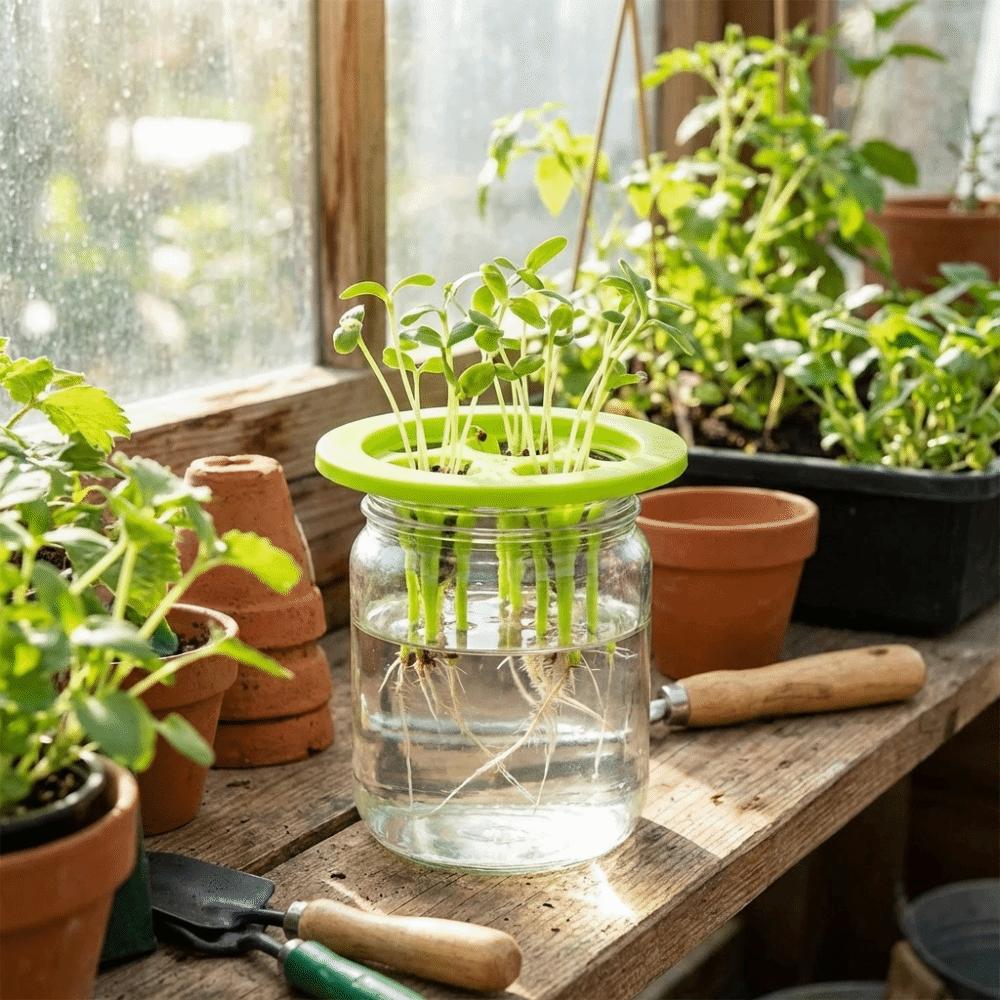 20PCS Plastic Hydroponic Seedling Pots 3 Holes Portable Colonization Cup Breathable Planting Mesh Pots Vegetable Nursery