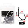 50pcs Fishing Hooks Beak Offset Circle Hook High Carbon Steel Barbed Long Shank Hooks With Box Package For CARP Saltwater Freshwater