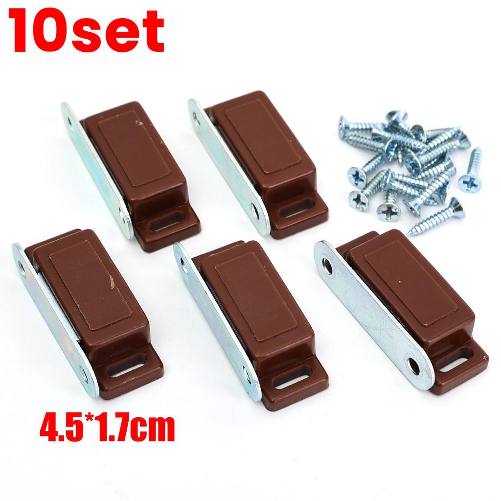 Kitchen Magnetic Cabinet Door Catch with Mounting Screw Furniture Cupboard Drawer Closures Latches Magnet Snap Door Lock Catches
