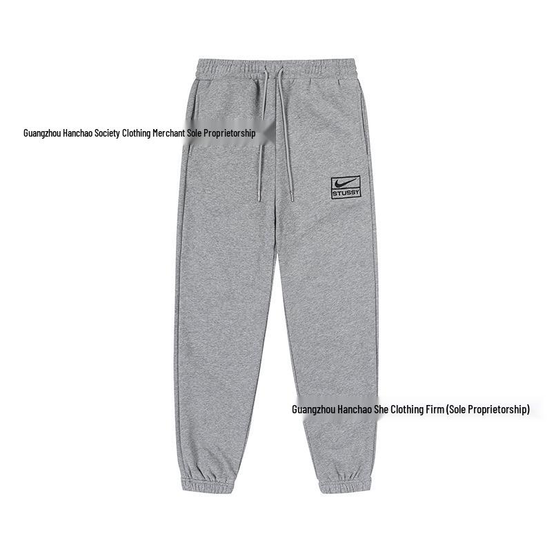 Unisex Trendy Loose Autumn/Winter Fleece Hoodie and Pants Set