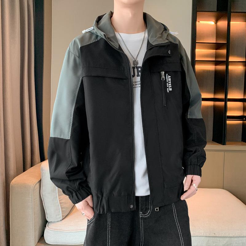 Jacket men's color blocking 2025 autumn and winter new men's youth windproof fashion casual top jacket trend