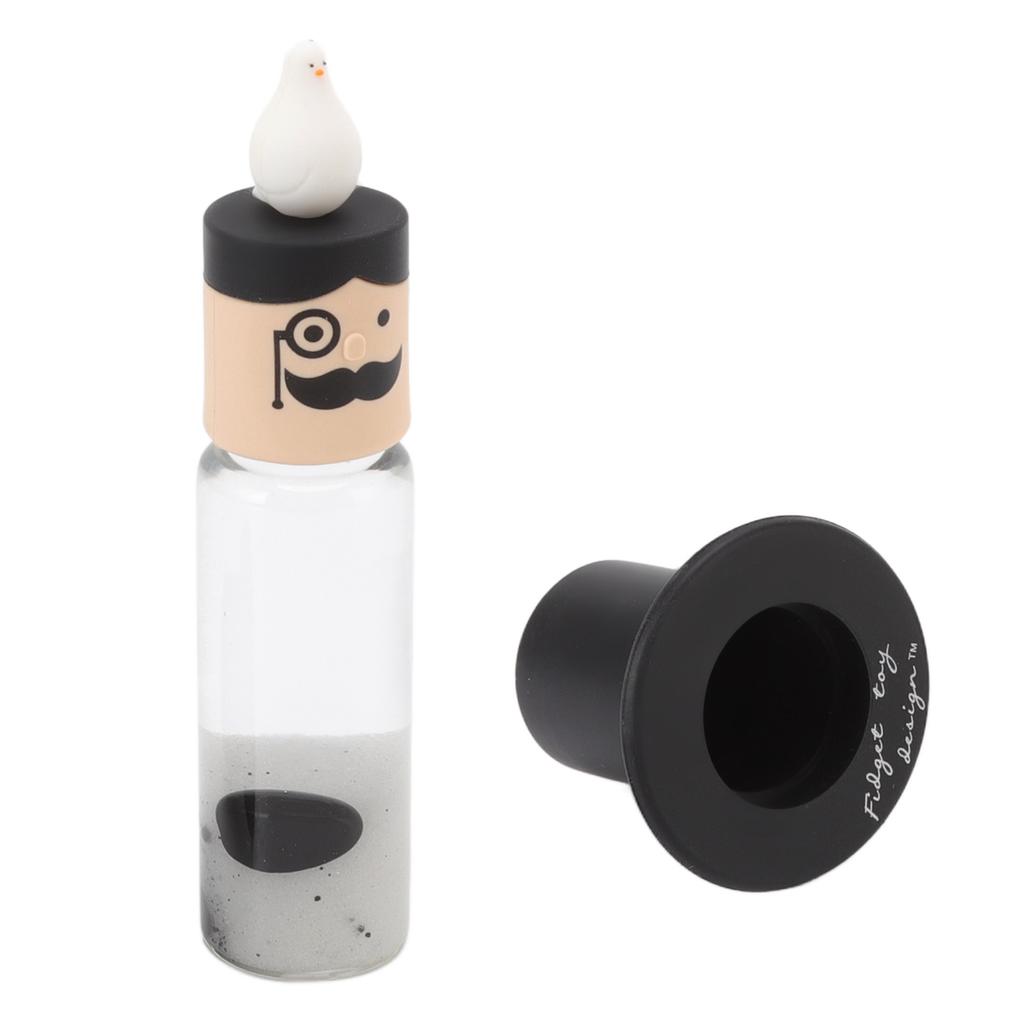 Ferrofluid Display Toy Magnetic Liquid Stress Relief Educational Cylindrical Ferrofluid Toy Black