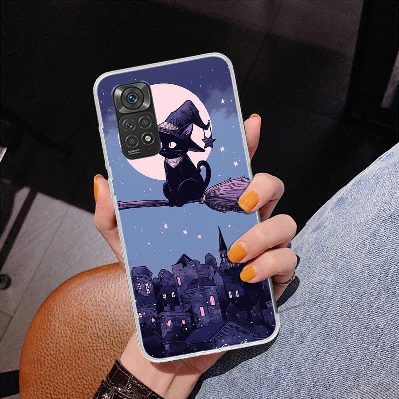 Witch And Cat Colorful Cute Phone Case For Xiaomi Redmi Note 15 14 13 12S 12 11 Pro Plus 14S 11S 11E 10 10S 11T 5G Personalized