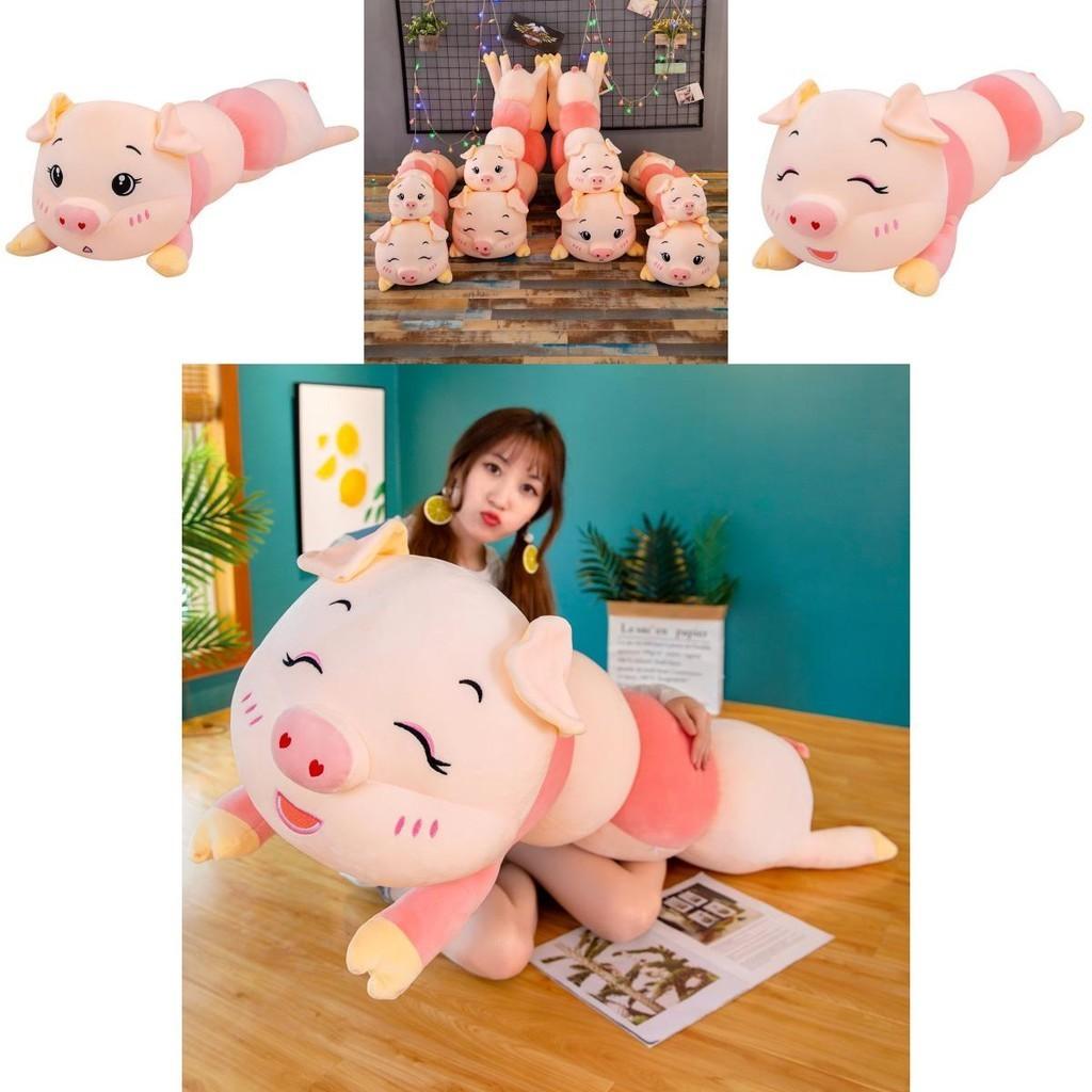 Adorable Caterpillar To Pig Plush Toy Cute Cartoon Long Pillow Birthday Gift 130cm