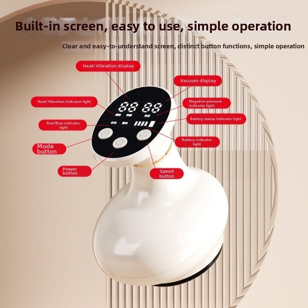 LCD Screen Electric Massage Meridian Brush Guasha Scraping Machine  for Full Body Dredging