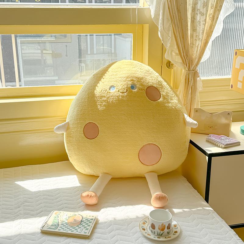 Soft Rice Ball Throw Pillow Cream Style Cute Decorative Cushion for Sofa Living Room 40CM