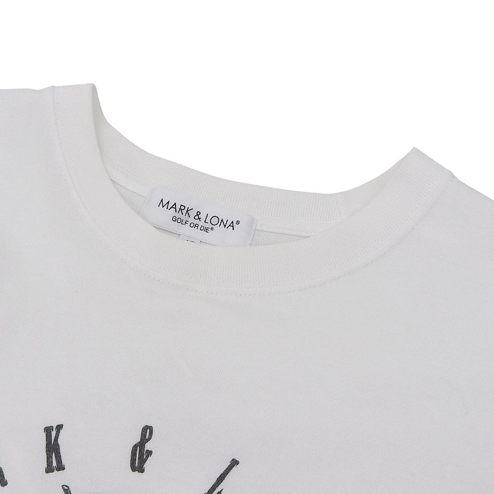 MARK&LONA Golf & Roses Tee, Men's, White, Size 48, MLM-4A-AA33 Tops 48 whiteUsed