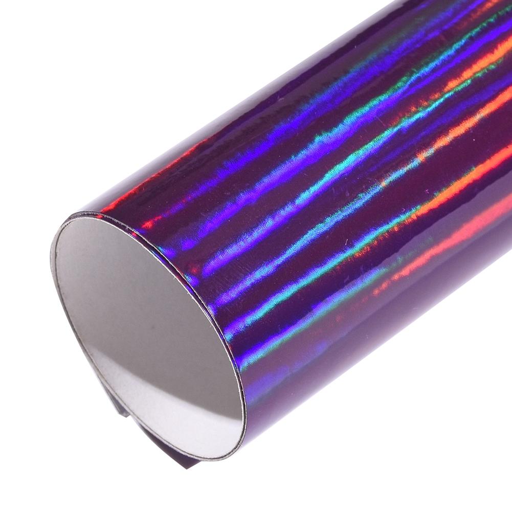 1Mx1.52M Holographic Laser Purple/Red/Blue Color for Car Hood Stickers Exterior Interior Wraps Vinyl Film Sheet