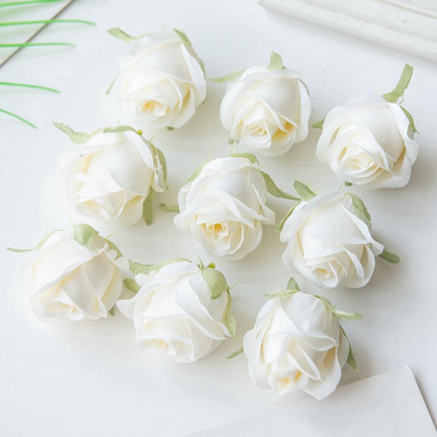

Artificial Flowers Silk Roses Heads Garland Accessory Home Table Wedding Festival Decoration Valentine s Day DIY Gifts Scrapbook 5Pcs