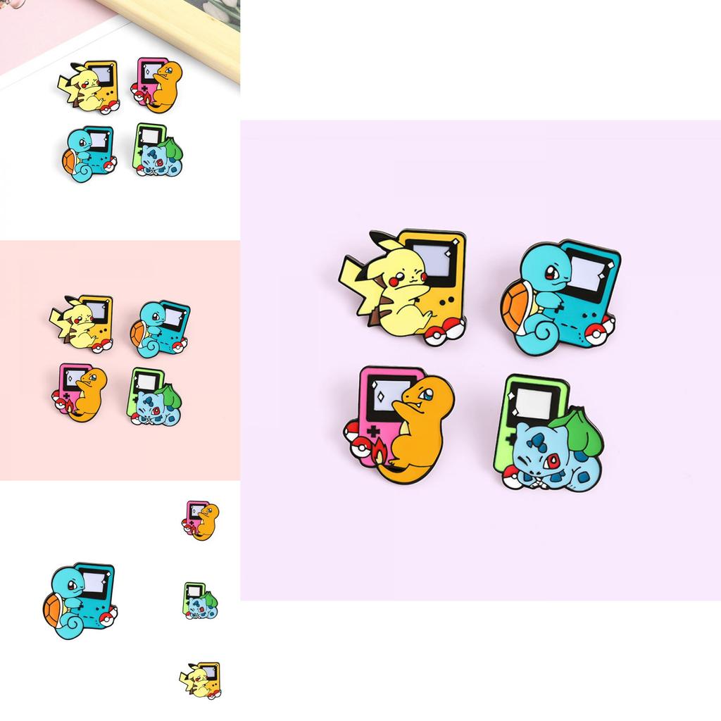 Charming Cartoon Character Brooch Stunning Alloy Design For Game Console Lovers