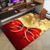 Christmas bow Crystal Velvet chair mat Area Rug - Non-Slip, Floor Mat, Office Desk Chair Rugs, Bedroom Decor.Christmas Gift-1106128