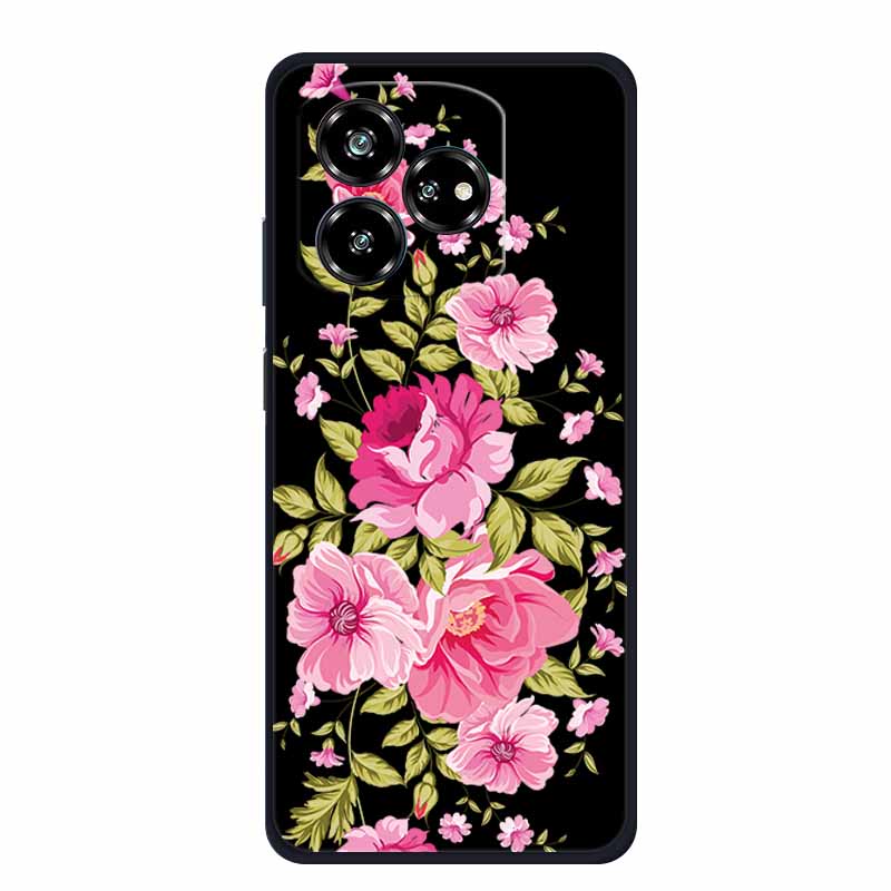 Funda For ZTE Axon 60 Lite Case Cute Cartoon Cat Black Silicone Soft Phone Case For ZTE Blade V60 Axon 60 Back Cover Case 60lite
