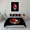 Mustika Football Club Design Bedding Duvet Cover Set Duvet Cover Pillowcases  (1 * Duvet Cover 2 * Pillowcases, Without Duvet Insert)