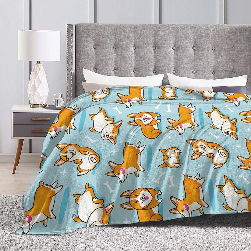 Corgi deka Roztomilé Corgi deky Dárky pro milovníky Corgi Ženy Měkká flanelová deka na pohovku Vánoční dárky k narozeninám