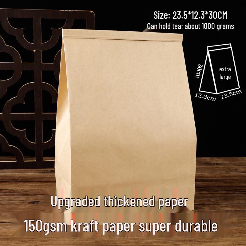 Custom Kraft Paper Tea Bag with Transparent Window and Self-Sealing Aluminum Foil Wire Seal