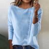 2025 European & American Round Neck Long Sleeve Button Knit Sweater - New Women's Autumn/Winter Collection