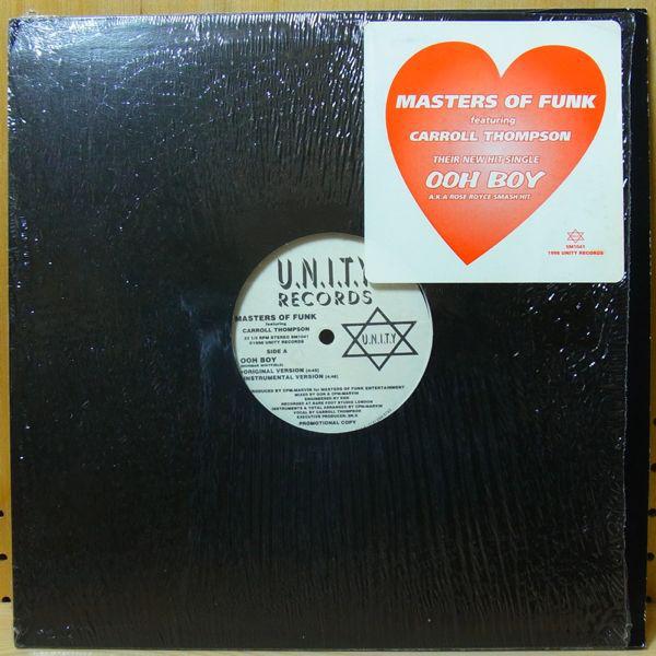 

12inch Record MASTERS OF FUNK, CARROLL THOMPSON - Ooh Boy / Say You Love Me SM1041PROMO U.N.I.T.Y Recor 1998 US Soul/Funk Used