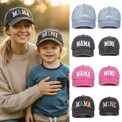Adjustable Parent-child Baseball Hats Washed Cotton Outdoor Sunscreen Hats