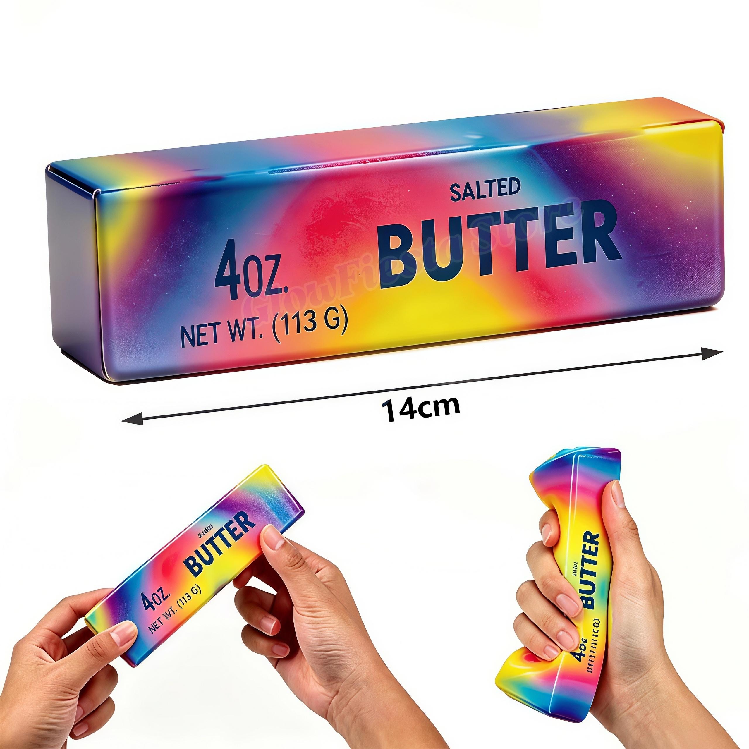 Nieuwe Zachte Squishy Boterstaaf Fidget speelgoed Stressverlichting Langzaam Rijzend Knijpspeelgoed voor Angstverlichting Decompressie Feestcadeaus