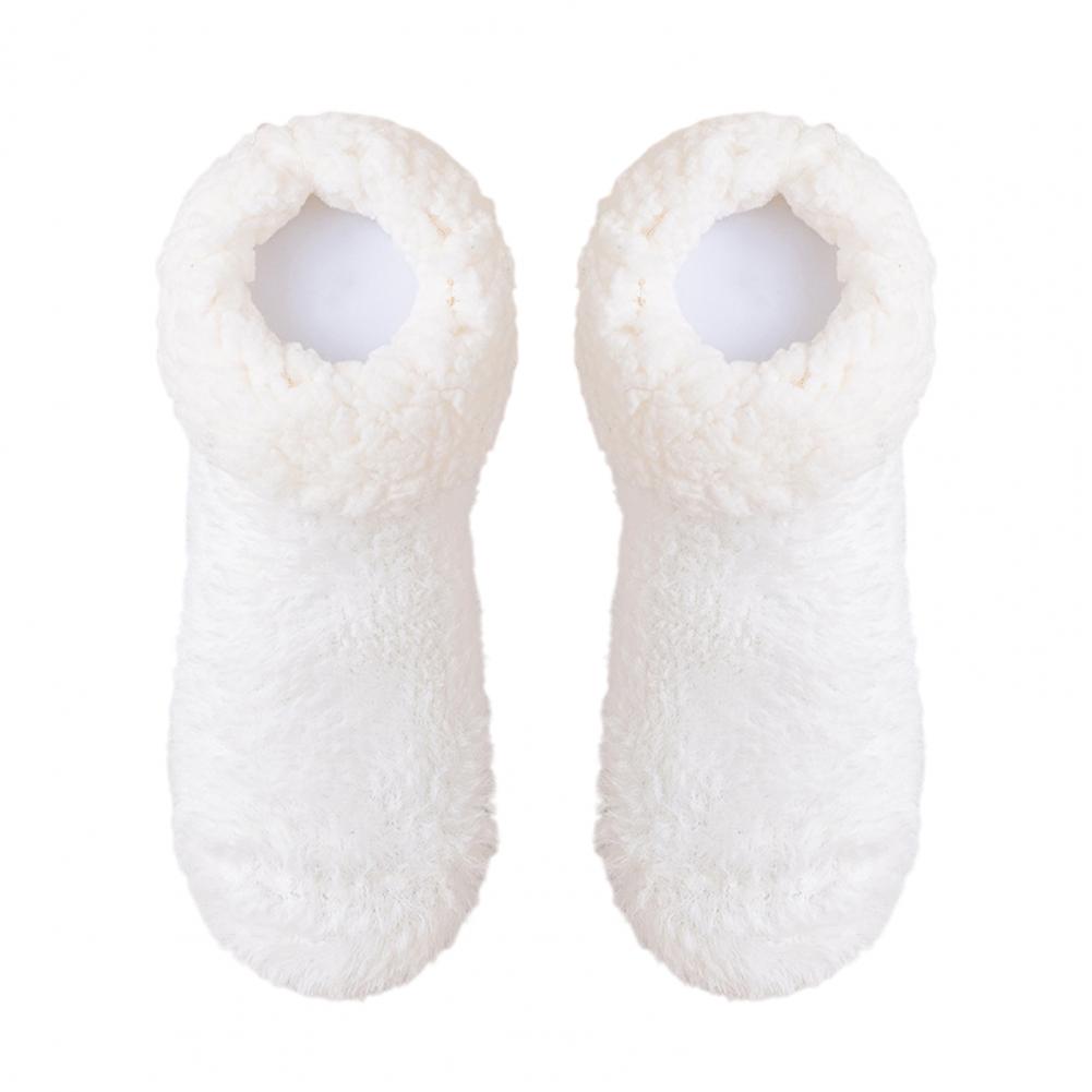 Floor Socks for Women Comfy Mid-tube Socks Cozy Non-slip Fleece Slipper Socks for Women Soft Winter Warm Ankle Fluffy Home Floor