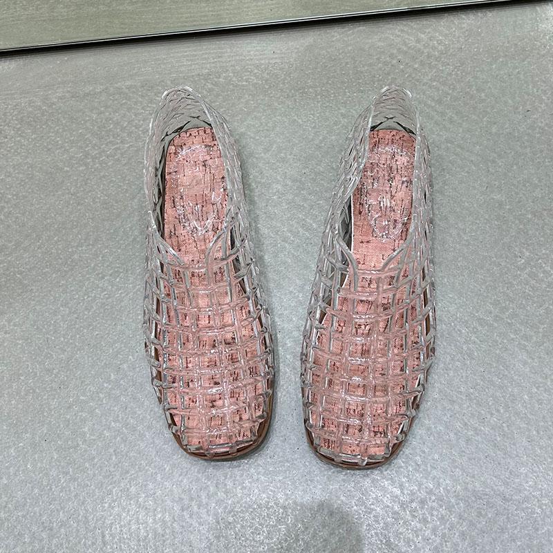 Fashion New In 2025 Spring Summer Ladies Flats Slip On Shoes Casual Female Slides Shallow Fashion Transparent Women Flats With Shoes