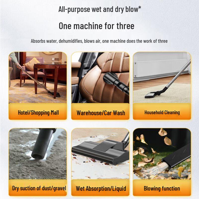 Janipure High-Power Industrial Wet/Dry Vacuum Cleaner