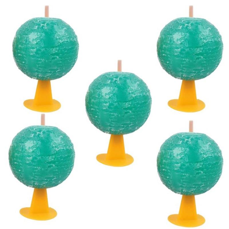 

1-5 шт. ловушки для фруктовых мух, летающие насекомые, ловушка с фруктовым вкусом, кухонная домашняя липкая ловушка для уличного сбора комаров Green 5PCS