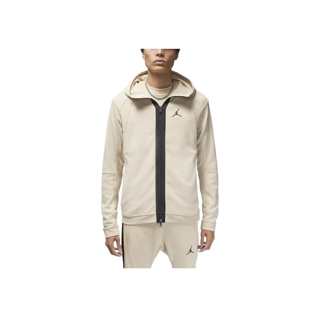 Jordan Logo Print Zip-Up Hoodie With Quick-Dry Technology Men Hoodie Apricot DQ7324-206