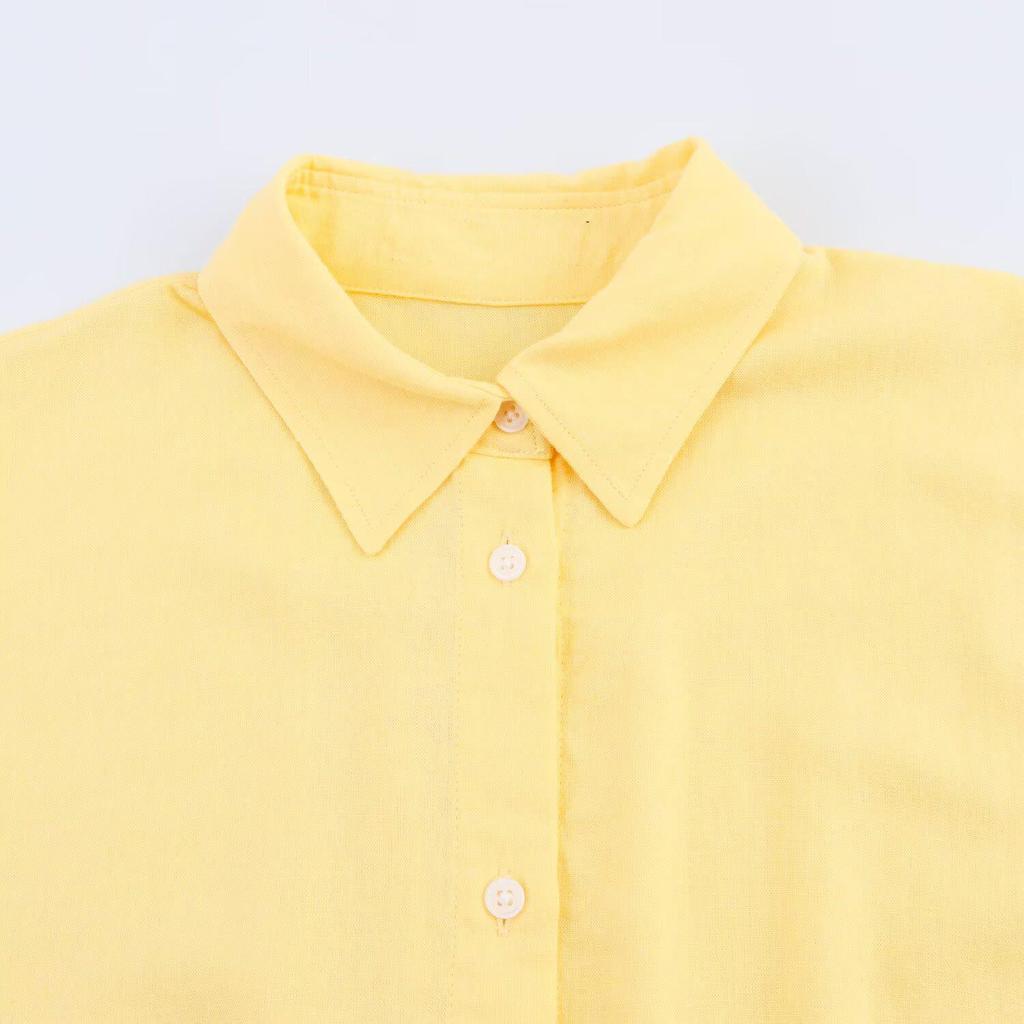 Spring/Summer 2025 Women's Slim Fit Belted Lapel Shirt