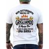 Humorous Italian Beer T-Shirt For Men - Features An Italian Phrase And A Beer Mug Design On The Back With A Grill Theme - Perfectly Casual For