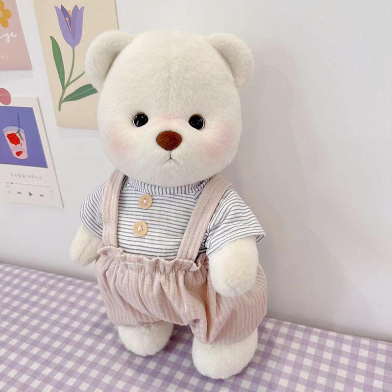 30cm Doll Clothing Soft Bear White Brown Cosplay Kawaii Toy Anime Accessories Set Cute Cartoon Friend Birthday Gift