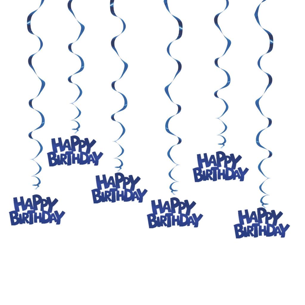 Pack of 6 Durable Reusable Spiral Hanging Decors Beautiful Spirals Hanging Decoration For Birthday And Party Settings