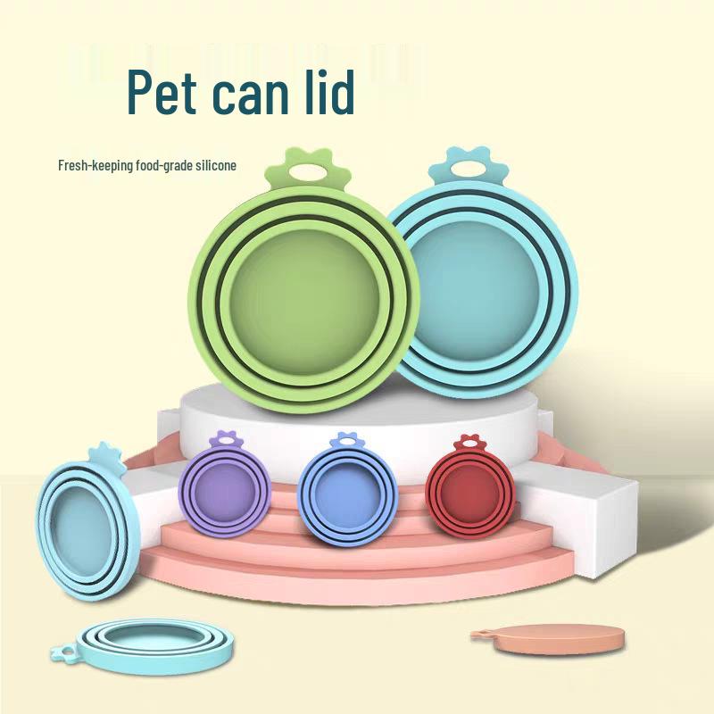 Tampa Universal de Silicone para Conservação de Comida de Animal de Estimação