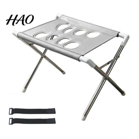 Pet Trimming Grooming Aid Dog Hammock, Stainless Steel Foldable Stand, Cat Washing Station, 8-Hole Station Table for Cats Dogs Bathing & Nail