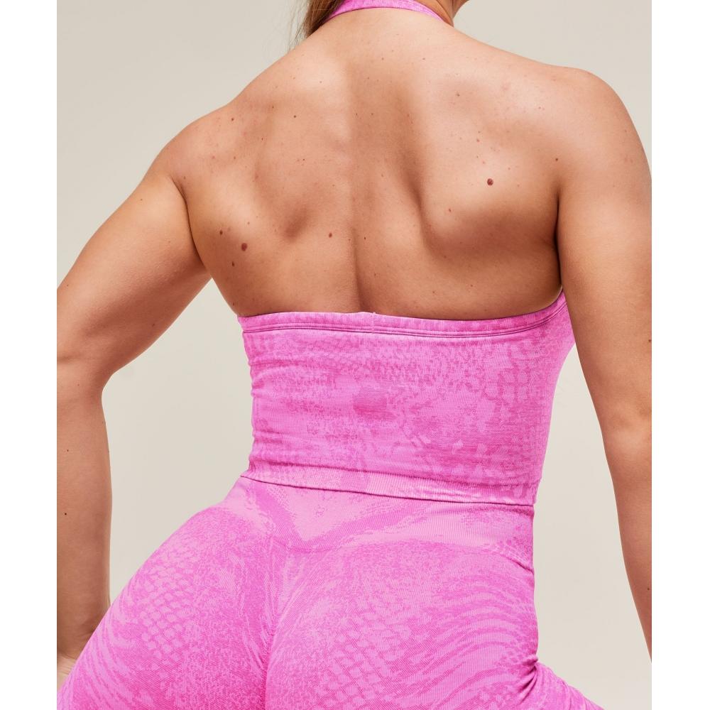 Gymshark Adapt X Whitney Animal Seamless Midi Tank Sour Pink Vibrant Pink B3b8w Kc0p