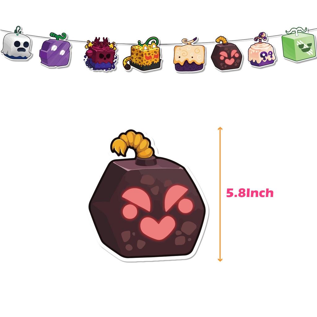 Blox Fruits-themed Birthday Party Decorations: Balloons, Banners, and Scene Decorations