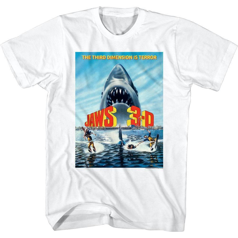 Jaws 3D Third Dimension Terror Men T Shirt M