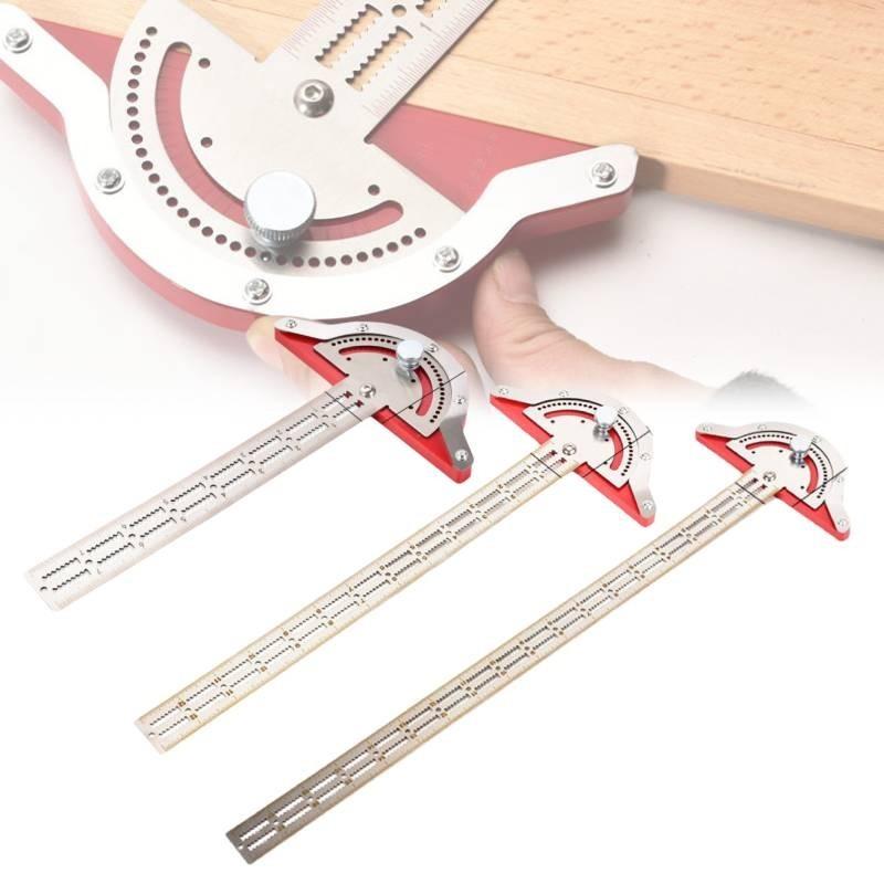 Woodworkers Edge Rule Stainless Steel Clear Scale Angle Measurement Tool 10 Inch