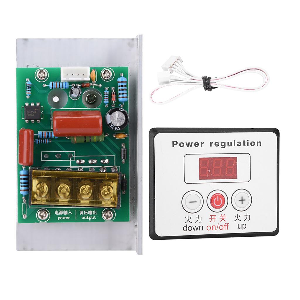 6000W SCR Digital Voltage Regulator Speed Control Dimmer Thermostat AC 220V