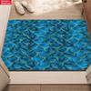 Ocean Blue Crab Seaside Doormat Non Slip Waterproof Entry Rug Underwater Wave Print Floor Mat Coastal Style Porch Home Decor