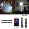 High Power Led Flashlights Zoomable Camping Torch with T6 LED Lamp Beads Waterproof 4 Lighting Modes MultiFunction USB Charger