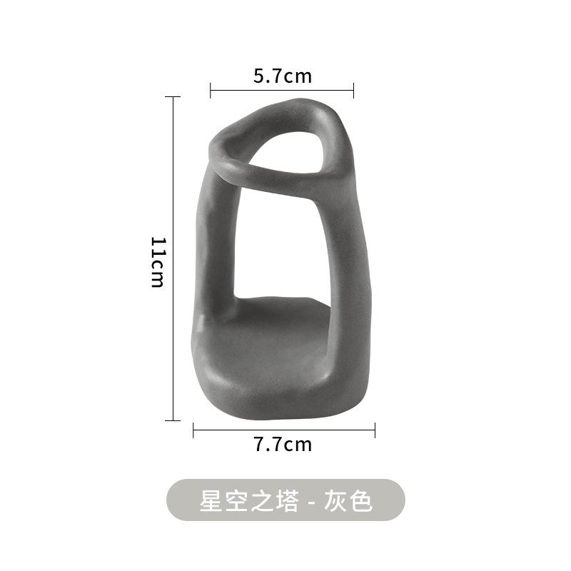Nordic Home Desktop Storage Decorations Ceramic Creative Pen Holder Candlestick Makeup Pen Storage Shelf Multi Functional