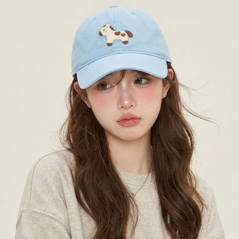 Korean Cute Pony Embroidered Baseball Cap Fashion Versatile Baseball Cap For Women Men